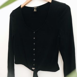 Cropped Button Down Top